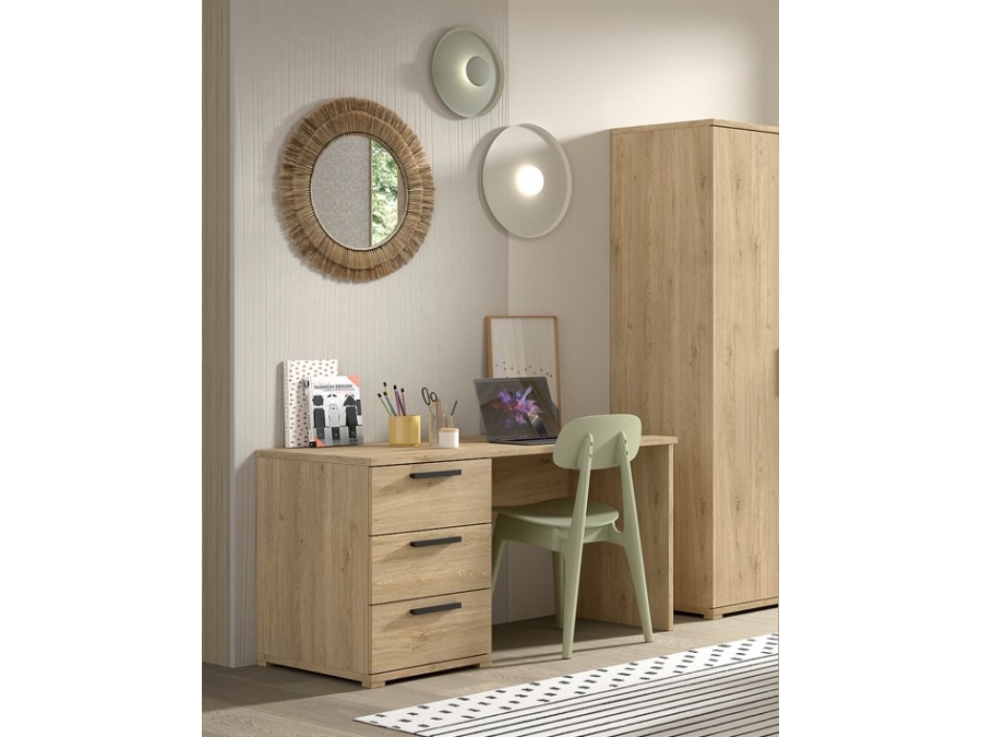 Vipack Sam bureau - eiken - Afbeelding 2