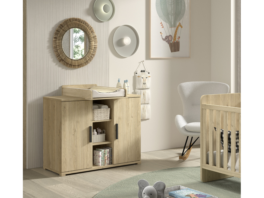 Jaxx Sam commode met bladvergroter - eiken - Afbeelding 3