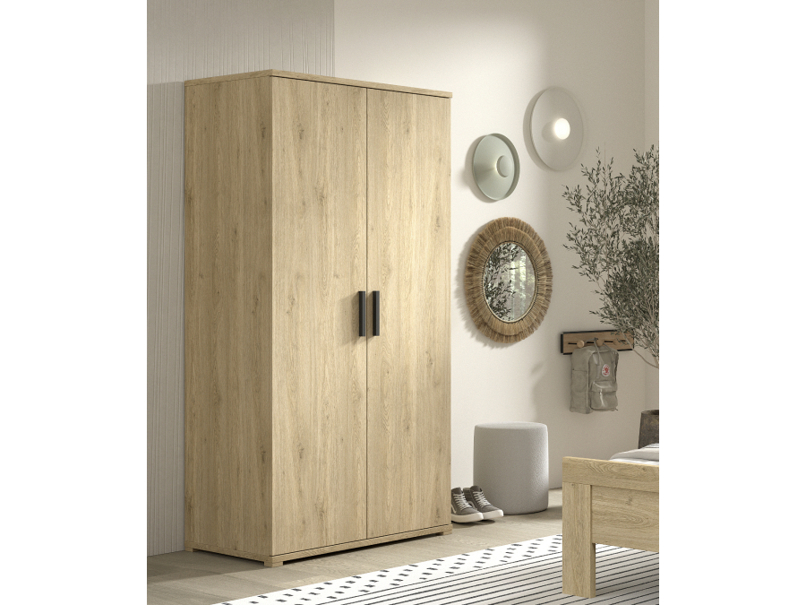 Vipack Sam 2-deurs kledingkast - eiken - Afbeelding 2