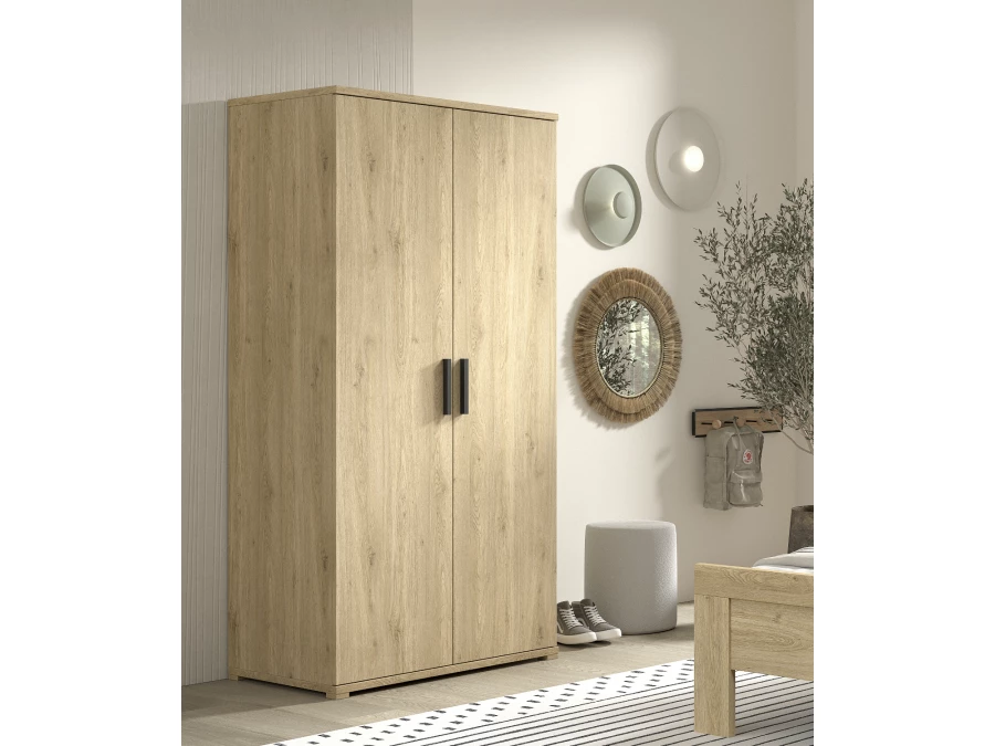 Vipack Sam 2-deurs kledingkast - eiken - Afbeelding 2