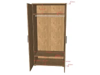 Vipack Sam 2-deurs kledingkast - eiken - Afbeelding 5