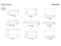 Hoppekids ECO Dream hemelbed met trapje 70x160 - Wit - Afbeelding 10