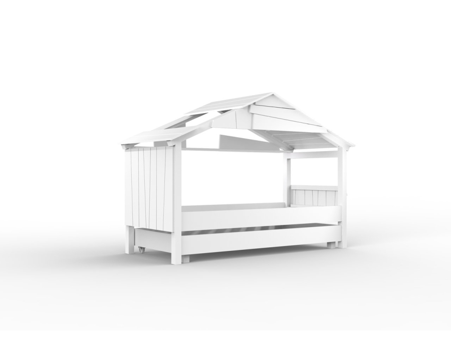 Mathy by Bols Star boomhut bed met bedlade 90x200 - wit