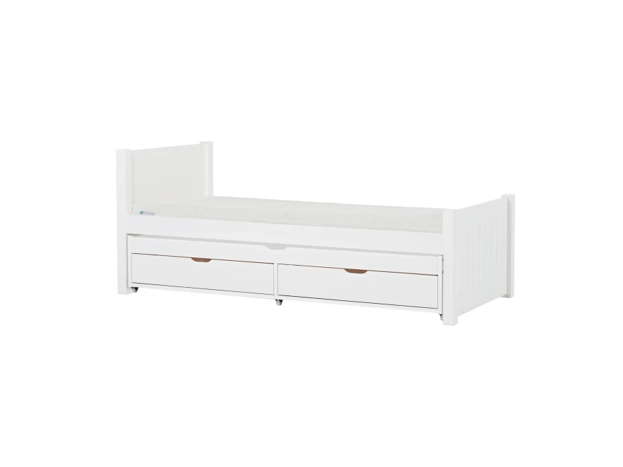 Hoppekids Noah Deluxe bed + onderschuifbed-module + Eco Luxury matras