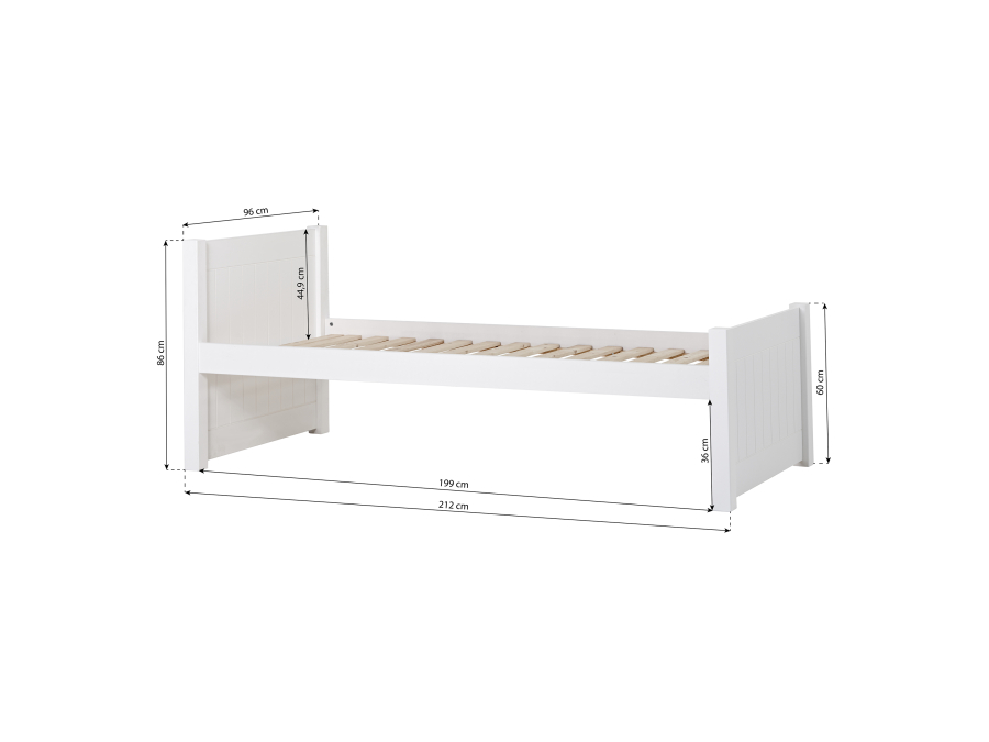 Hoppekids Noah Deluxe bed + onderschuifbed-module + Eco Luxury matras - Afbeelding 4