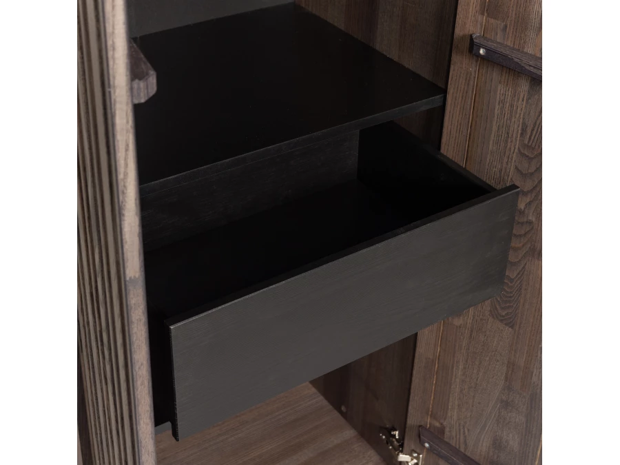 Woood New Gravure kast met lade - essenfineer / espresso - Afbeelding 8