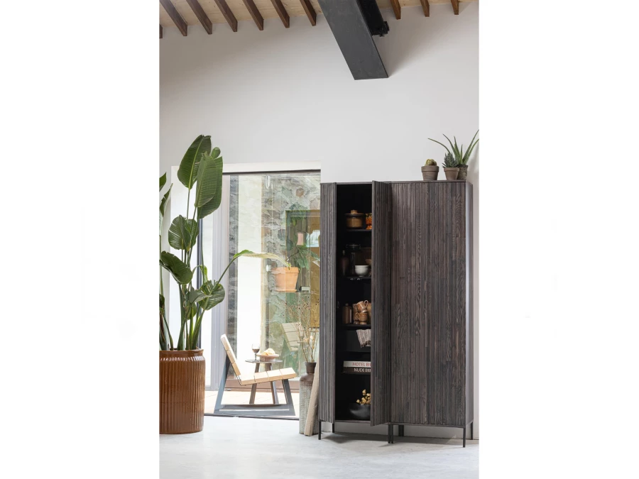 Woood New Gravure kast met lade - essenfineer / espresso - Afbeelding 3