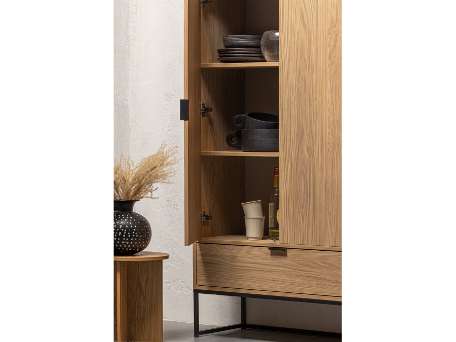 Woood Silas 2-deurs kast - eiken decor - Afbeelding 3