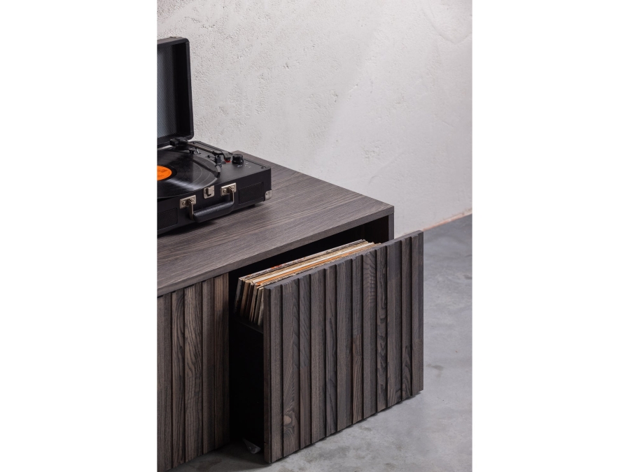 Woood New Gravure kistbank - essen / espresso - Afbeelding 3