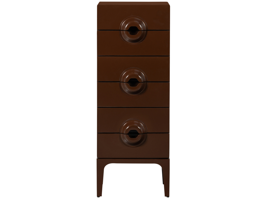 Woood Merge ladekast met 6 lades - hout bruin/rood - Afbeelding 4