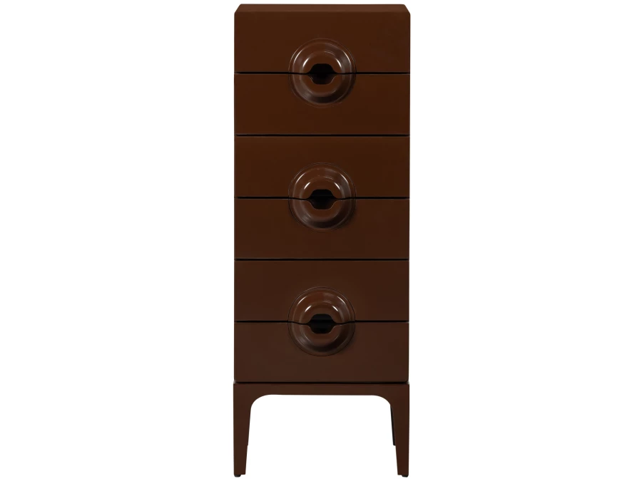 Woood Merge ladekast met 6 lades - hout bruin/rood - Afbeelding 4
