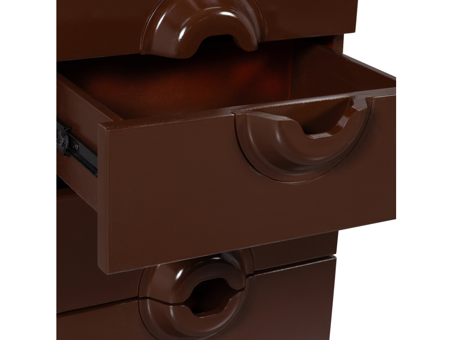 Woood Merge ladekast met 6 lades - hout bruin/rood - Afbeelding 7