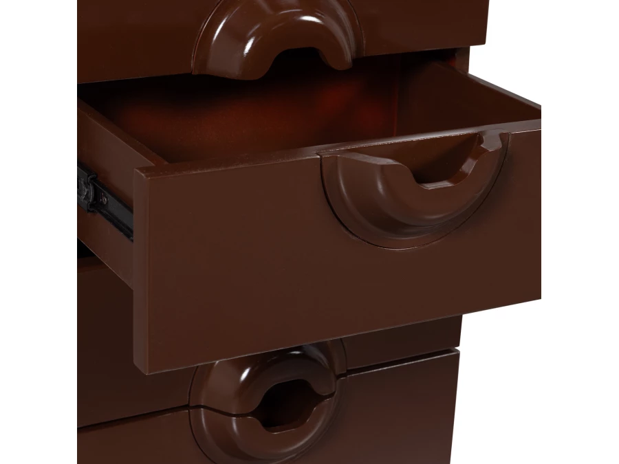 Woood Merge ladekast met 6 lades - hout bruin/rood - Afbeelding 7