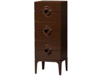 Woood Merge ladekast met 6 lades - hout bruin/rood