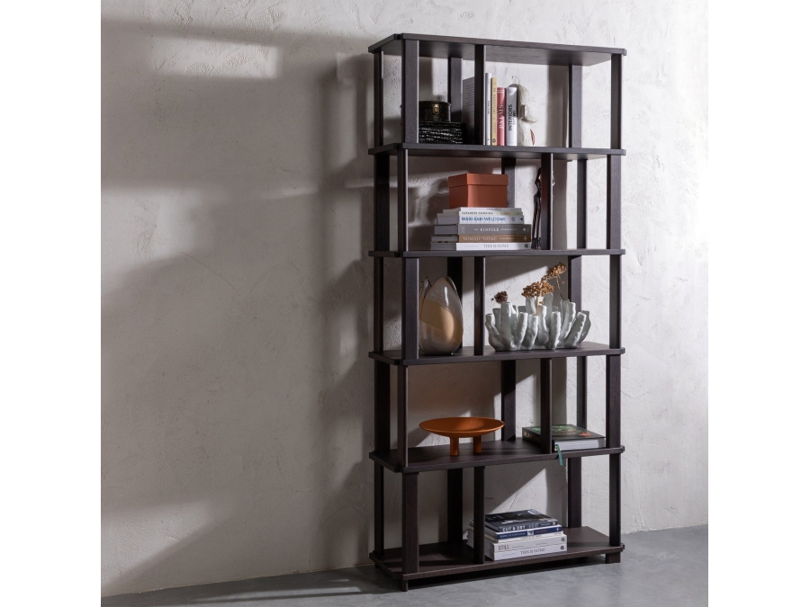 Woood Riss boekenkast - eikenhout / mystic brown - Afbeelding 2