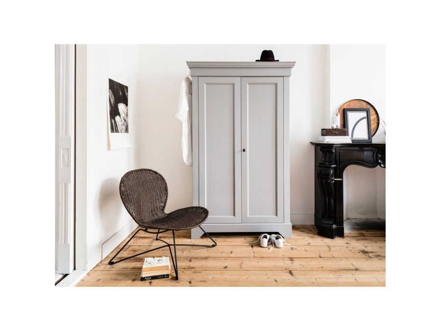 Woood Isabel brocante kast - grenen / betongrijs - Afbeelding 2