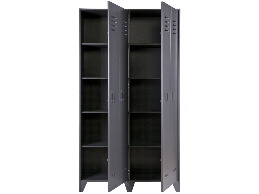 Woood Stijn 2-deurs lockerkast - steel grey - Afbeelding 4