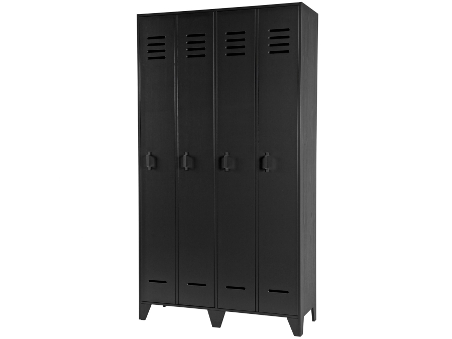 Woood Stijn 2-deurs lockerkast - zwart