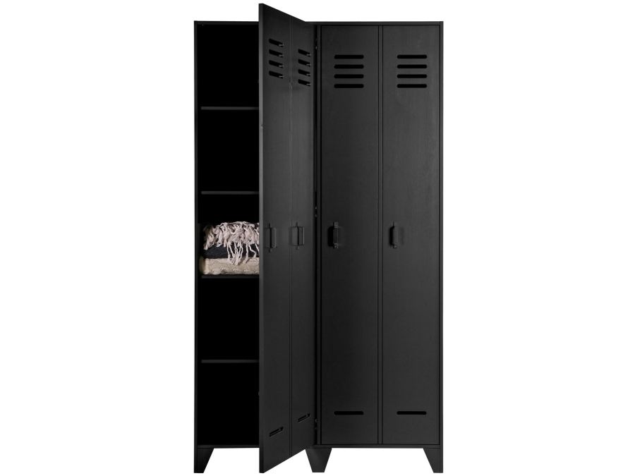 Woood Stijn 2-deurs lockerkast - zwart - Afbeelding 5