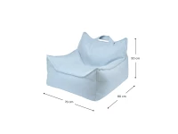 WigiWama Outdoor beanbag chair - Azure - Afbeelding 3