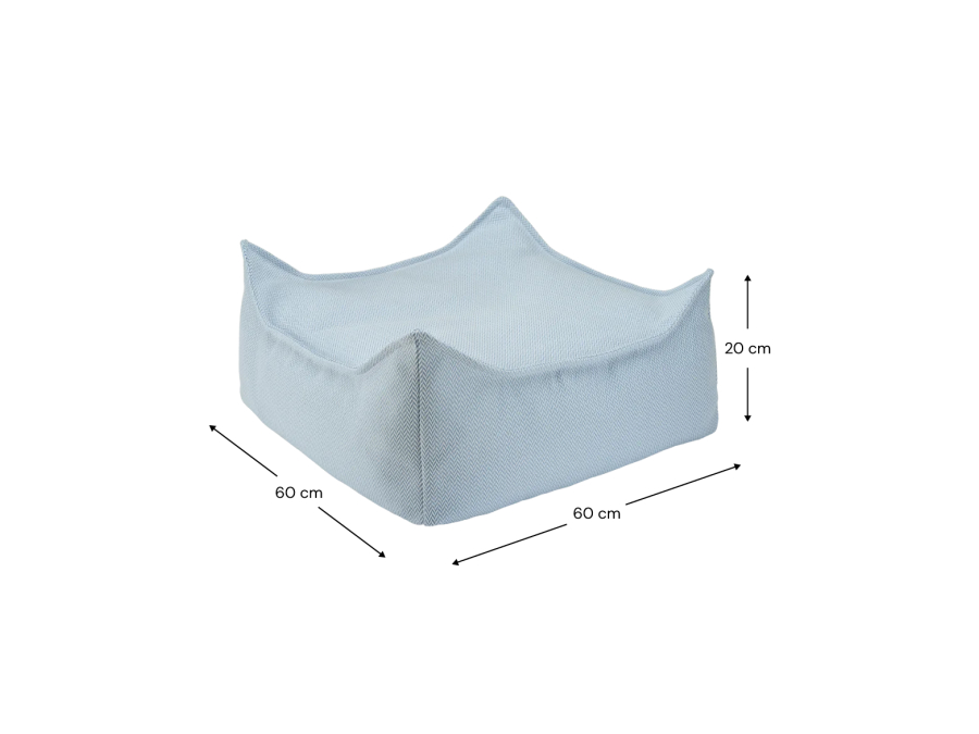 WigiWama Outdoor square ottoman - Azure - Afbeelding 3