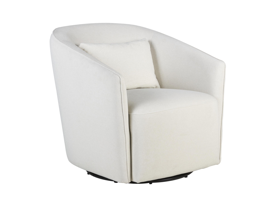 Quax Gomi swivel & gliding chair Mohair beige