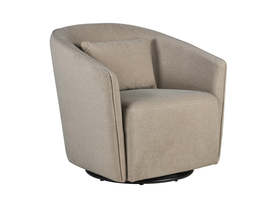Quax Gomi swivel & gliding chair Mohair latte
