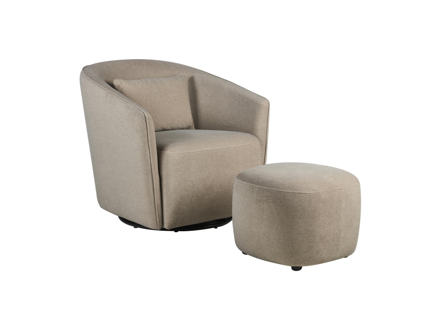 Quax Gomi ottoman Mohair latte - Afbeelding 2