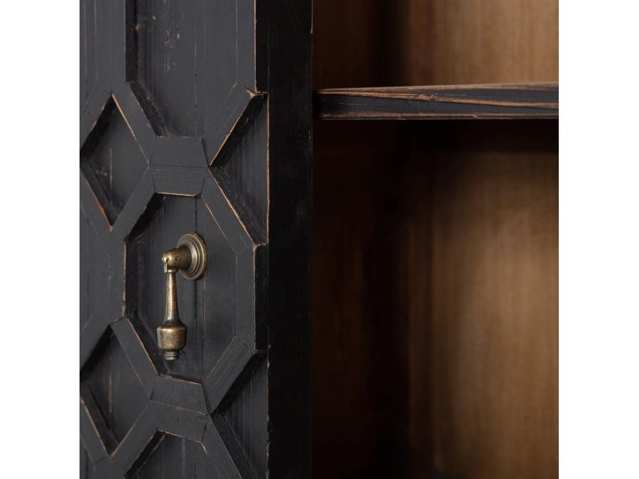 Woood bequest hoge kast - hout / zwart - Afbeelding 8