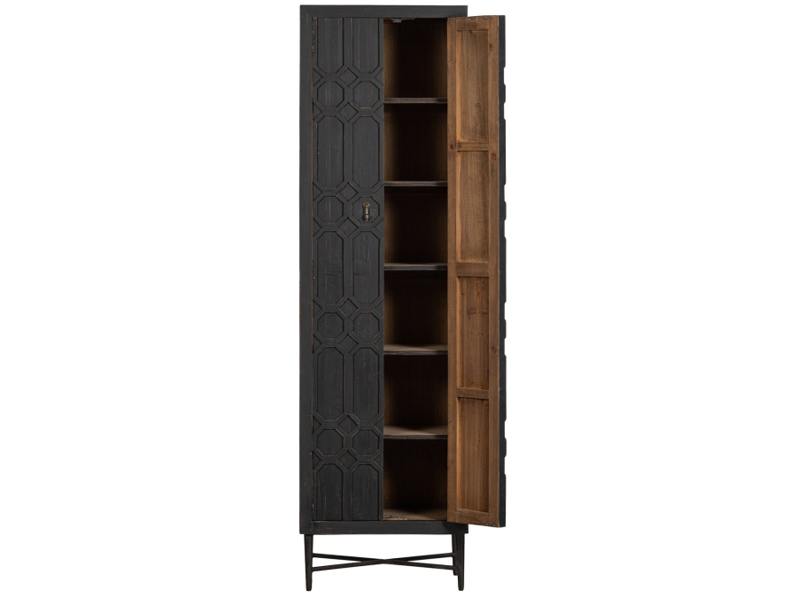 Woood bequest hoge kast - hout / zwart - Afbeelding 5