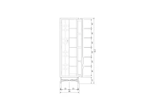 Woood bequest hoge kast - hout / zwart - Afbeelding 9