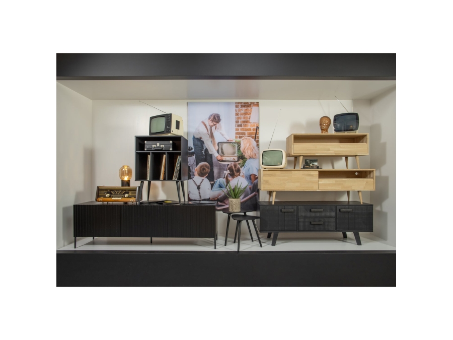 Woood James kasten - noten /  zwart - Afbeelding 2