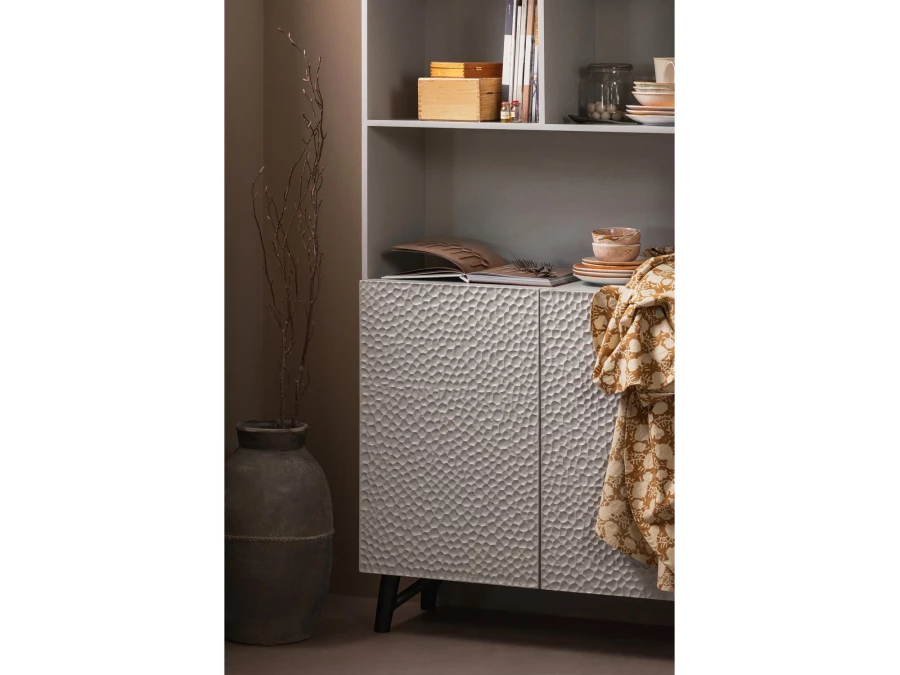 BePureHome Carved organic 2-deurs opbergkast - mist - Afbeelding 3