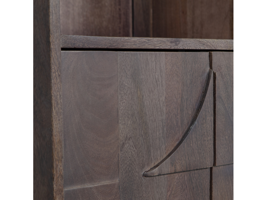 BePureHome Draw 4-deurs opbergkast met open vak - mango hout / walnoot - Afbeelding 7