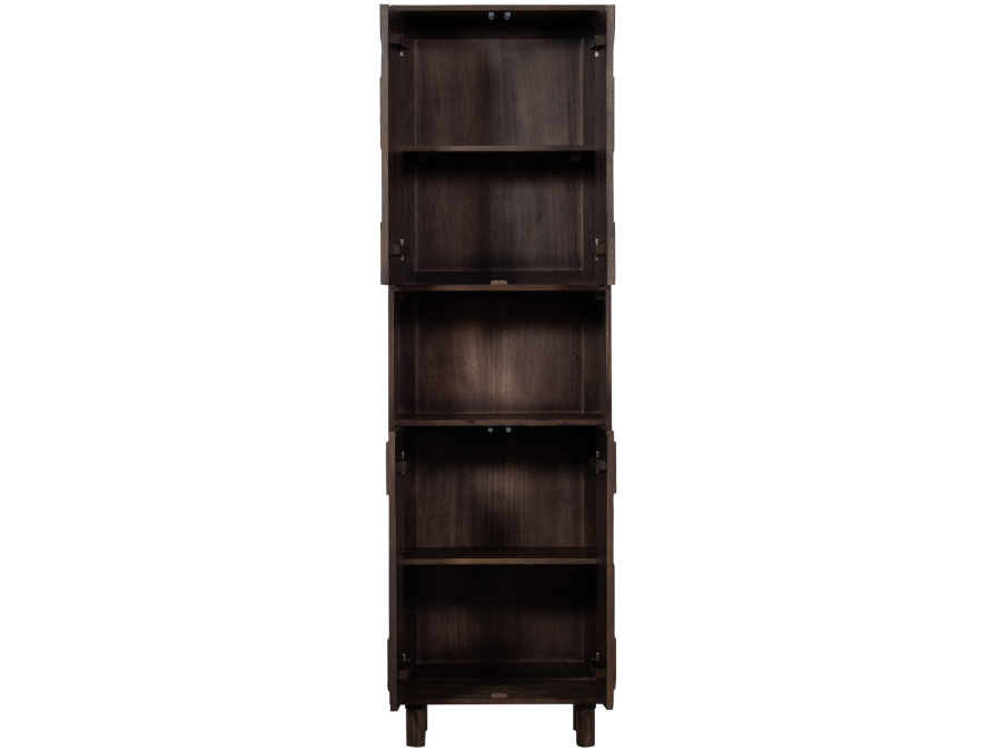BePureHome Draw 4-deurs opbergkast met open vak - mango hout / walnoot - Afbeelding 5
