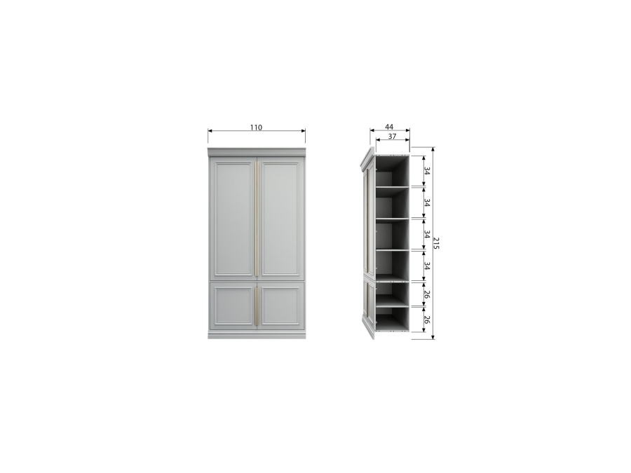 BePureHome Organize kast 44D grenen mist - Afbeelding 12