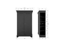 Woood Isabel brocante kast - grenen / diepzwart - Afbeelding 6