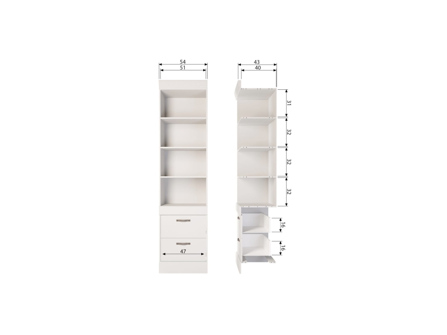Woood Bold boekenkast - grenen / sneeuwwit - Afbeelding 8