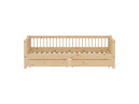 Flexa Classic bedbank met spijlen en opberglades 90x200 raw - Afbeelding 2