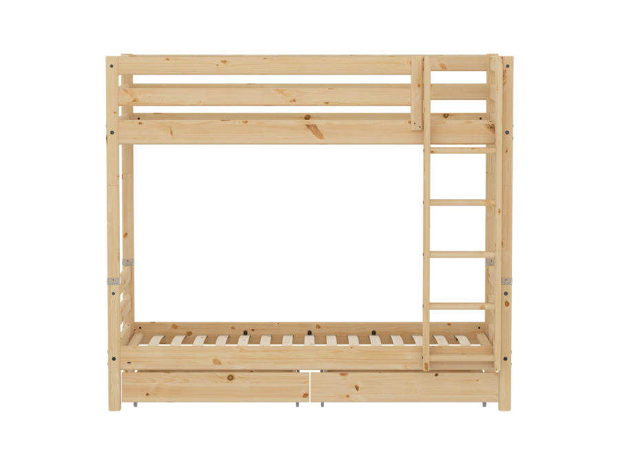 Flexa Classic RAW stapelbed met opberglades 90x200 grenen - Afbeelding 2
