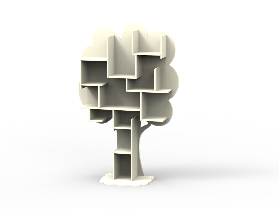 Mathy by Bols Louane boom boekenkast - beige ivoor
