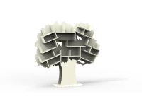 Mathy by Bols Tess grote boom boekenkast - beige ivoor