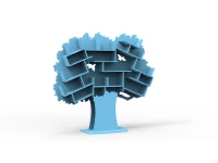 Mathy by Bols Tess grote boom boekenkast - azurblauw