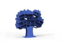 Mathy by Bols Tess grote boom boekenkast - marseille blauw