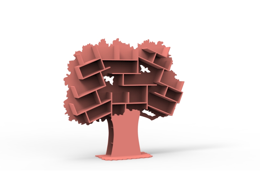 Mathy by Bols Tess grote boom boekenkast - koraal