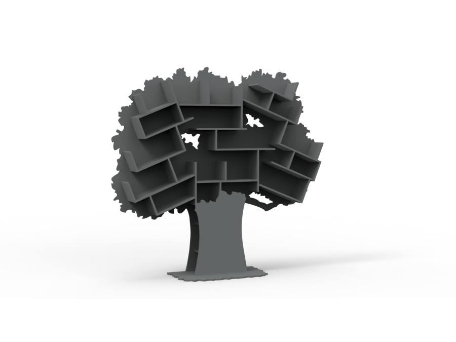 Mathy by Bols Tess grote boom boekenkast - basalt grijs