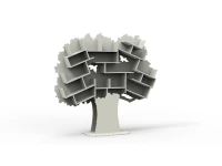 Mathy by Bols Tess grote boom boekenkast - parelgrijs