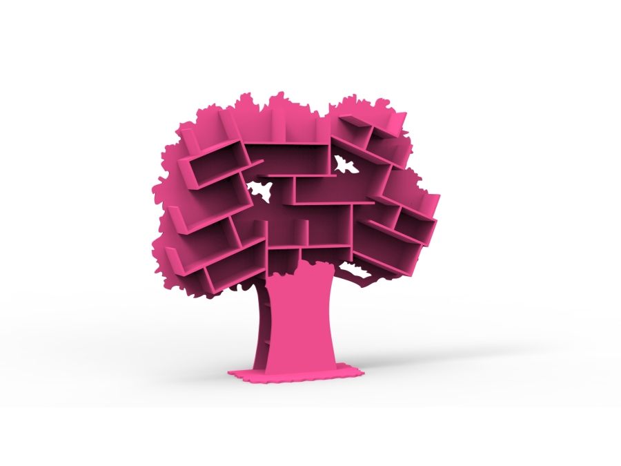 Mathy by Bols Tess grote boom boekenkast - zomer roze