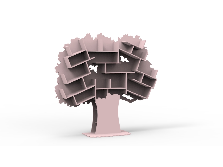 Mathy by Bols Tess grote boom boekenkast - winter roze