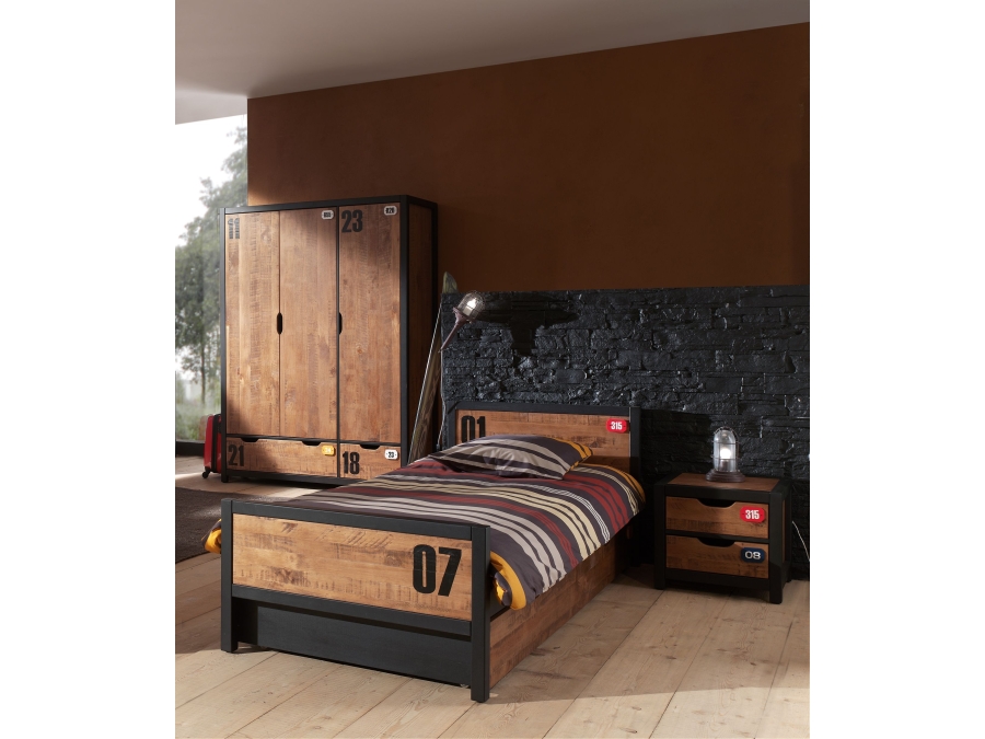 Vipack Daan complete kamer met 3-deurs kast - Afbeelding 2